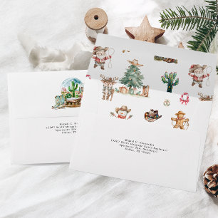 Howdy Christmas   Western Personalised Envelope