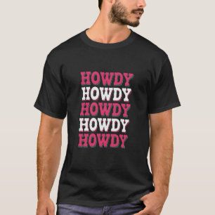 Howdy Cow Western Country Vintage Cowgirl T-Shirt