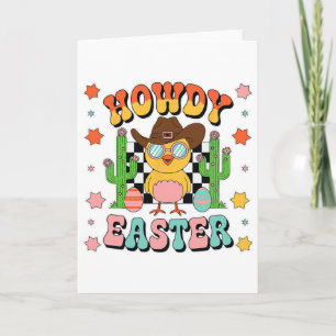 Howdy Cowboy Chicks Dig Me Easter Happy Easter  Card