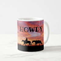 Howdy Cowboy Horse Western Sky