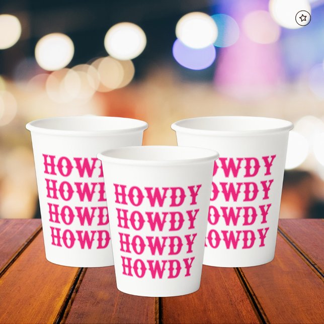 Howdy Cowgirl Disco Last Rodeo Paper Cups (Creator Uploaded)