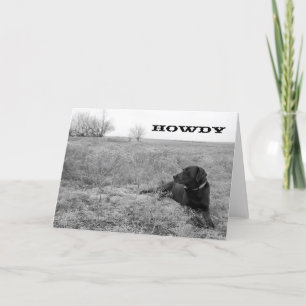 Howdy Dog in Field Greeting Card