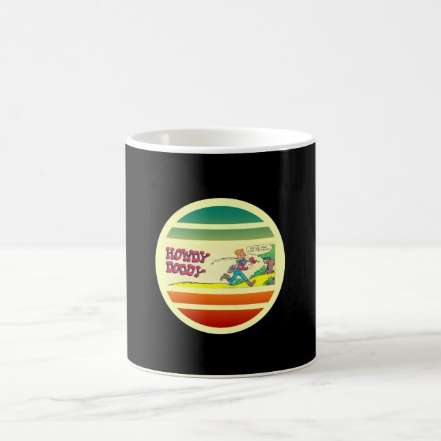 Howdy Doody Fishing Retro Comic Book Coffee Mug (Center)