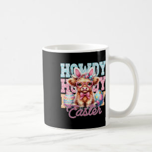 Howdy Easter Cute Cow Easter Western Easter Bunny Coffee Mug