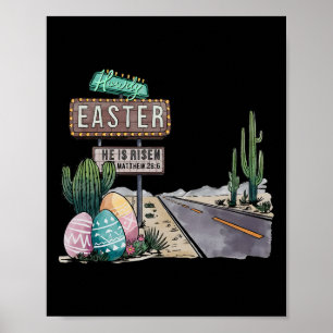 Howdy Easter He Is Risen Poster