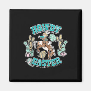 Howdy Easter Shirt Western Cowboy Bunny Easter Egg Magnet