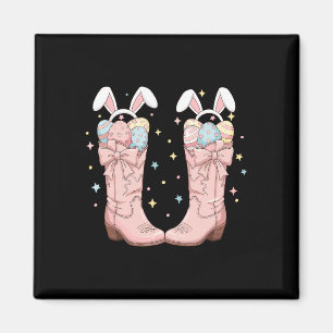 Howdy Easter Western Easter Bunny Cowboy Boots Eas Magnet