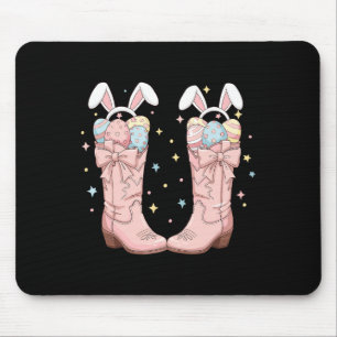Howdy Easter Western Easter Bunny Cowboy Boots Eas Mouse Pad