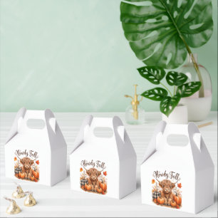 Howdy Fall Highland Cow Happy Thanksgiving Autumn Favour Box
