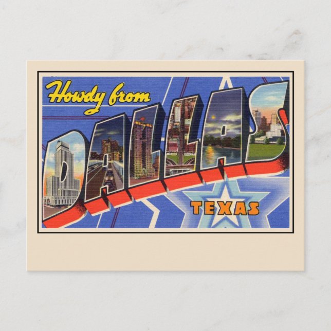 Howdy from Dallas Large Letter Postcard (Front)