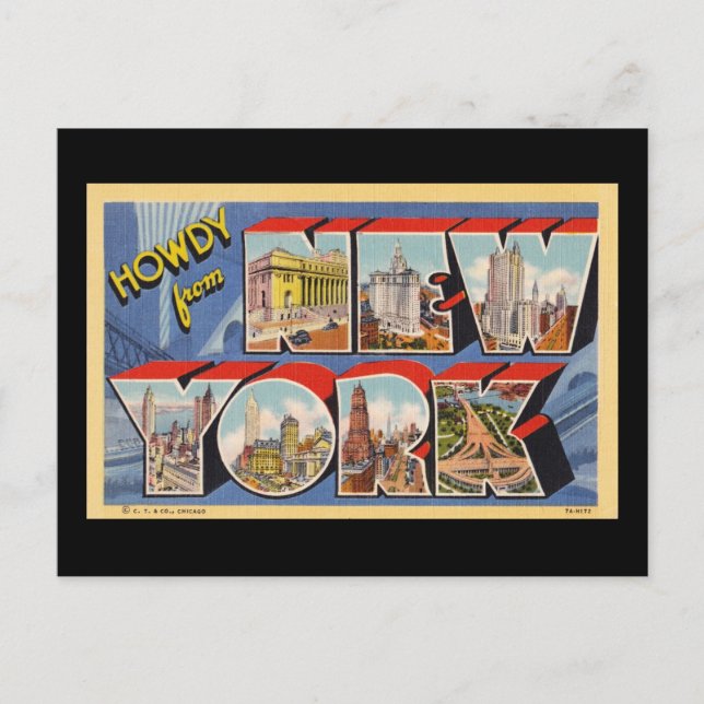 Howdy from New York Postcard (Front)
