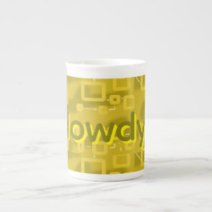 Howdy Geometric  Bone China Mug