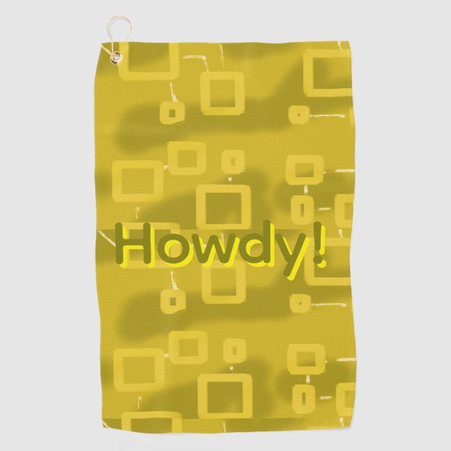 Howdy Geometric  Golf Towel (Front)