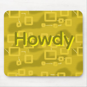 Howdy Geometric Mouse Pad