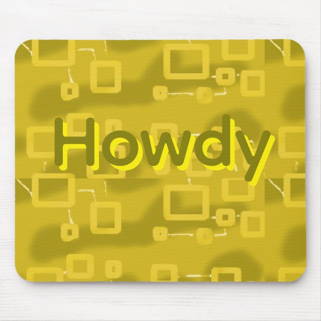 Howdy Geometric  Mouse Pad (Front)