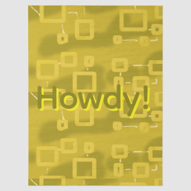 Howdy Geometric  Tissue Paper (Front)