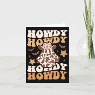 Howdy Ghost Cowboy Hat Ts Rodeo Western Halloween Card
