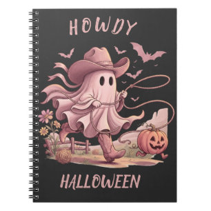 Howdy Halloween Cowboy Ghost Lasso Notebook