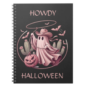 Howdy Halloween Western Cowboy Ghost & Lasso Notebook