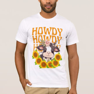 Howdy Highland Cow and Sunflowers T-Shirt