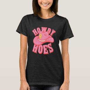 HOWDY HOES Preppy Aesthetic Creamy Pink Background T-Shirt