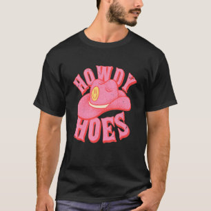 HOWDY HOES Preppy Aesthetic Creamy Pink Background T-Shirt