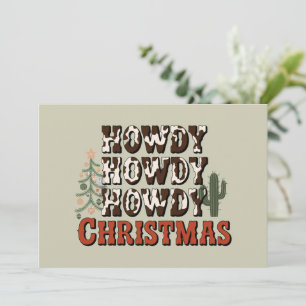 Howdy Howdy Howdy Christmas Family Xmas Party Gift Holiday Card