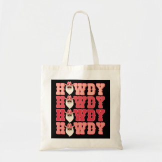 Howdy Howdy Howdy Santa Merry Christmas Cowboy  Tote Bag