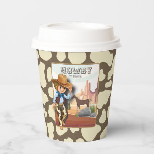 Howdy howies first birthday animal print  paper cu paper cups
