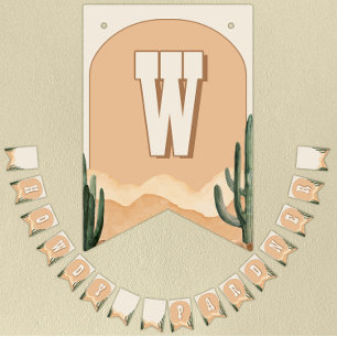 Howdy Pardner Western Birthday, Baby Shower Cowboy Bunting
