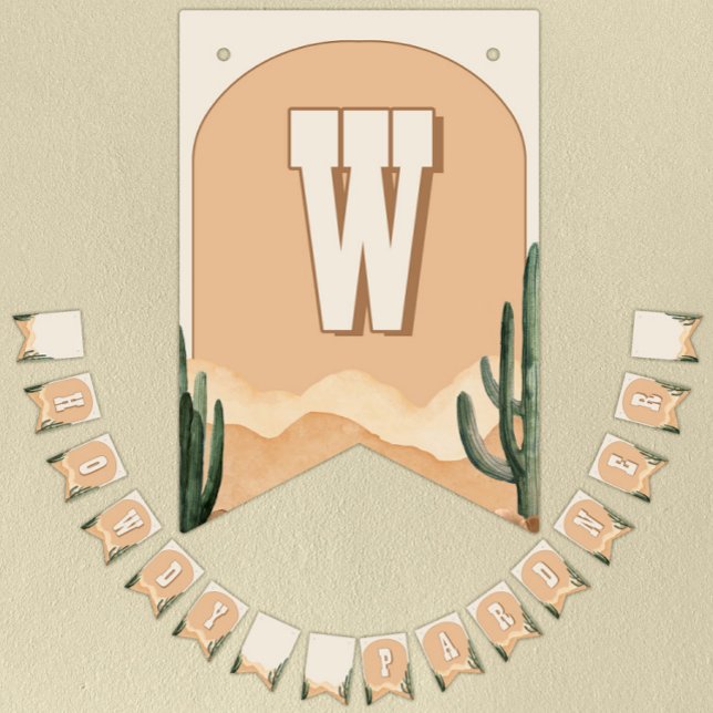 Howdy Pardner Western Birthday, Baby Shower Cowboy Bunting (Creator Uploaded)