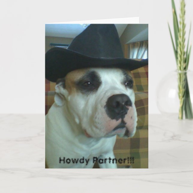 Howdy partner greeting card (Front)