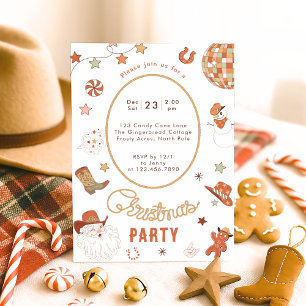 Howdy Partner Western Christmas Party Invitation