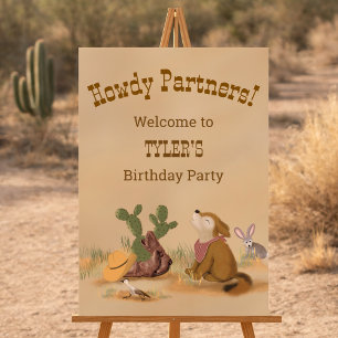 Howdy Partners Wild West Welcome Sign