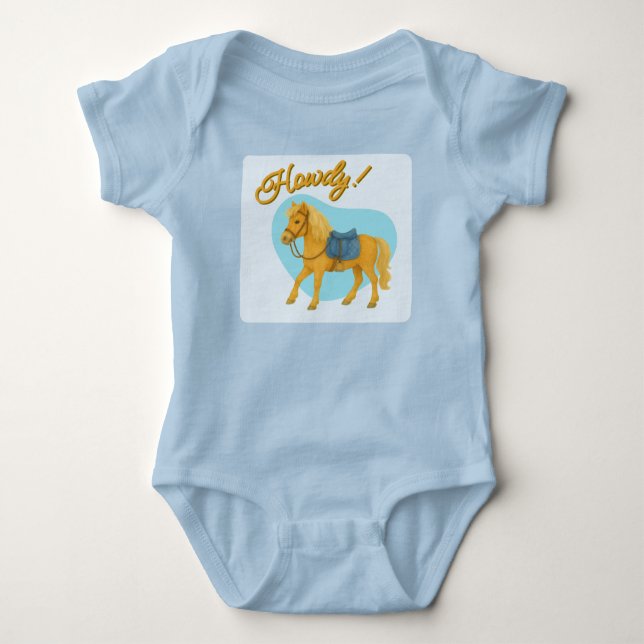 Howdy! Pony Jersey Bodysuit/T-Shirt | Clothing Baby Bodysuit (Front)
