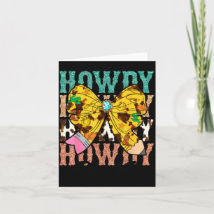 Howdy Pre-k 1st Grade Teacher Western Cowboy Cowgi Card