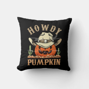 Howdy Pumpkin Autumn Western Halloween Vintage Rod Cushion