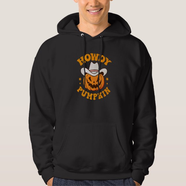 Howdy Pumpkin Rodeo Western Country Fall Southern  Hoodie (Front)