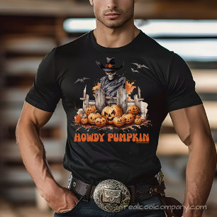 Howdy Pumpkin Spooky Cowboy Western Tee