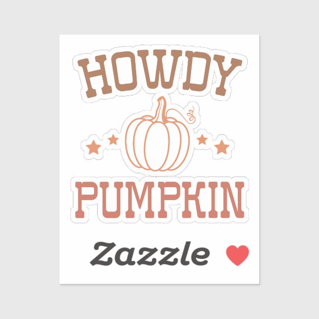 Howdy Pumpkin Western Fall (Sheet)