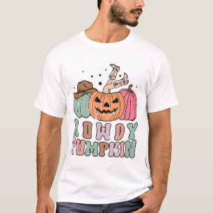 Howdy Pumpkin Western Fall Rodeo Halloween T-Shirt