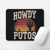 Howdy Putos Funny Cactus Retro Vintage