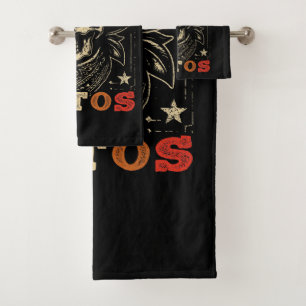 Howdy Putos Funny Skull Retro Vintage Bath Towel Set