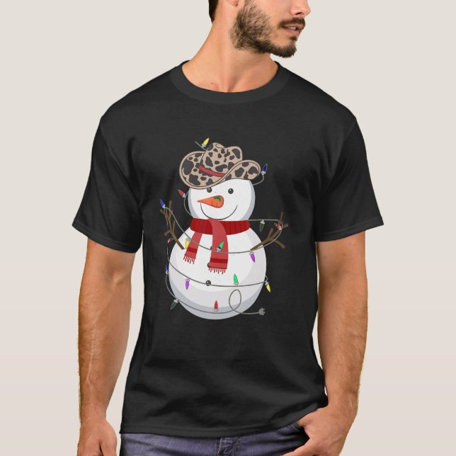 Howdy Santa Claus Retro Groovy Cowboy Western Chri T-Shirt (Front)