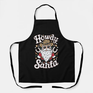Howdy Santa Western Cowboy Rodeo Christmas Gift Apron