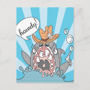 Howdy Shark Postcard