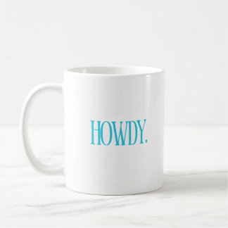 Howdy southern mug in blue & yellow