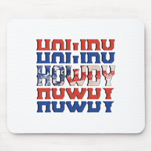 Howdy Southern Western Girl Country Cowgirl 4th Of Mouse Pad