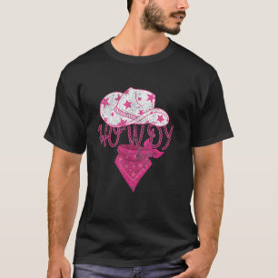 Howdy Southern Western Girl Country Rodeo Pink Cow T-Shirt