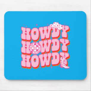 Howdy Southern Western Girl Country Rodeo Pink Mouse Pad